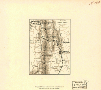 Map of Dalton and vicinity