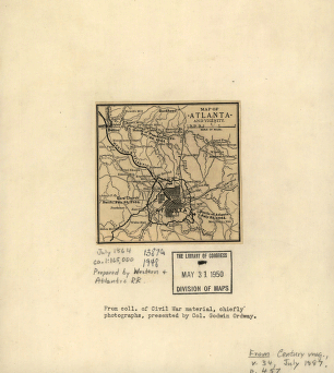 Map of Atlanta and vicinity