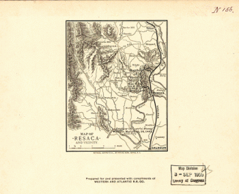 Map of Resaca and vicinity