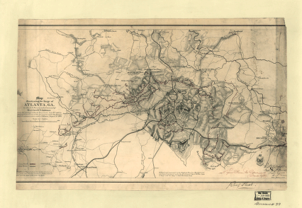 Map illustrating the siege of Atlanta, Ga