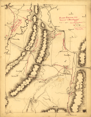 Atlanta campaign-1864. "Rossville" to "Snake Creek Gap."