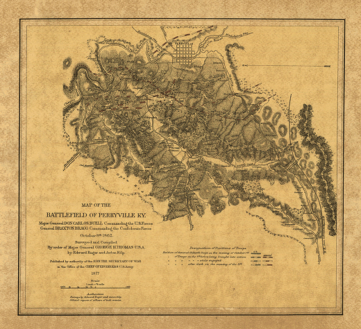 Map of the battlefield of Perryville, Ky