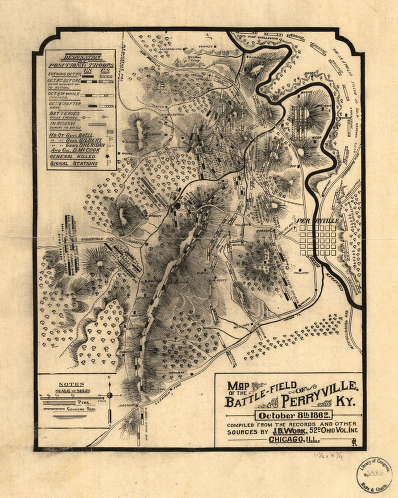Map of the battle-field of Perryville, Ky
