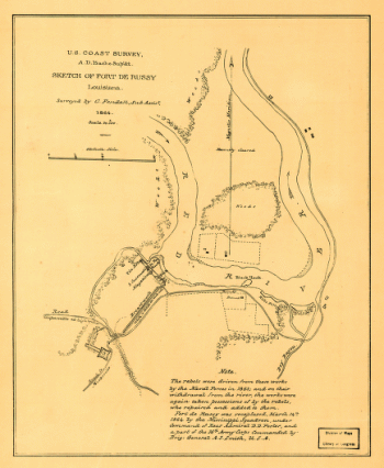 Sketch of Fort De Russy, Louisiana Surveyed by C. Fendall, Sub Assist