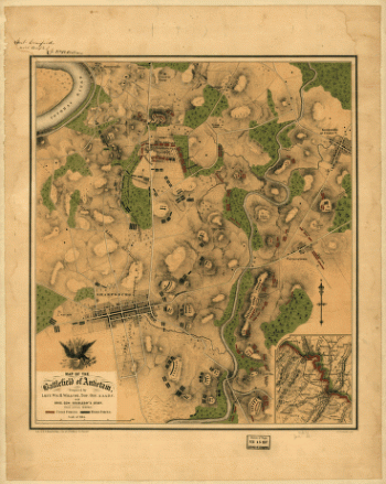 Map of the battlefield of Antietam