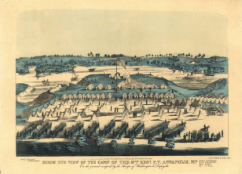 Birds' eye view of the camp of the 67th Reg't P.V. Annapolis, Md.