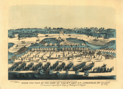 Birds' eye view of the camp of the 67th Reg't P.V. Annapolis, Md.