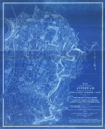 Map of the battlefield of Antietam