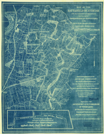 Map of the battlefield of Antietam