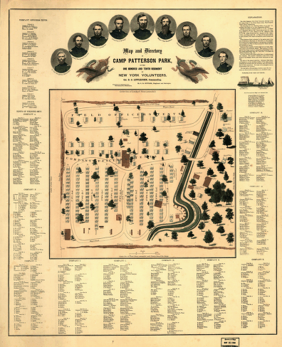 Map and directory of Camp Patterson Park