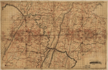 Map of portions of Virginia, West Virginia, and Maryland