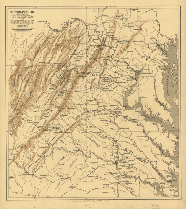 Praed's new map of Virginia and Maryland