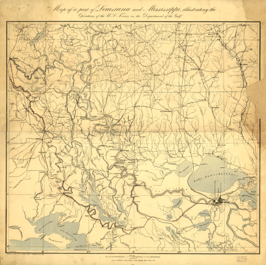 Map of a part of Louisiana and Mississippi