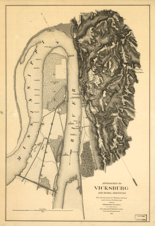Approaches to Vicksburg and Rebel defences