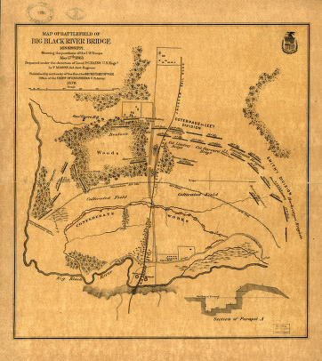 Map of battlefield of Big Black River Bridge
