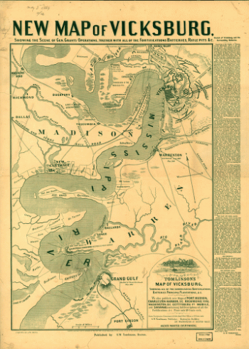 Tomlinson's map of Vicksburg