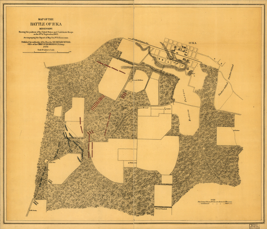 Map of the battle of Iuka, Mississippi