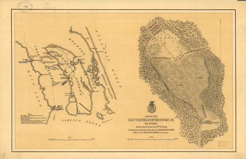 Map of the battlefield of Roanoke