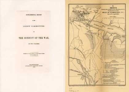 Sketch showing the position of the attacking and defending forces at the siege of Washington, N.C.