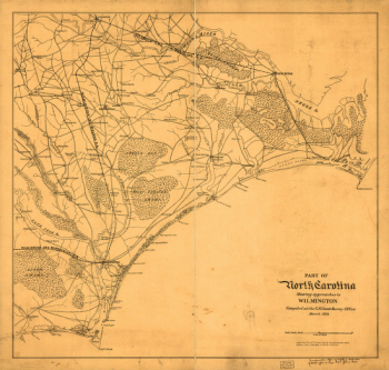 North Carolina showing approaches to Wilmington