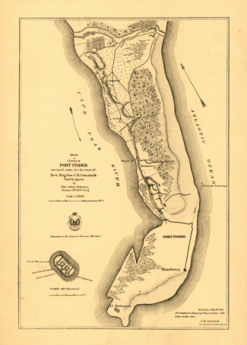 Sketch of vicinity of Fort Fisher