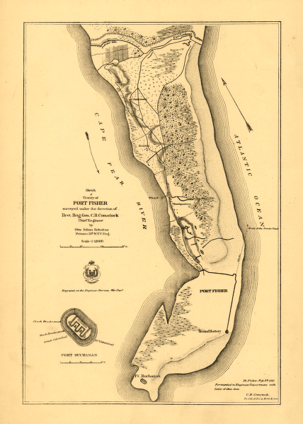 Sketch of vicinity of Fort Fisher