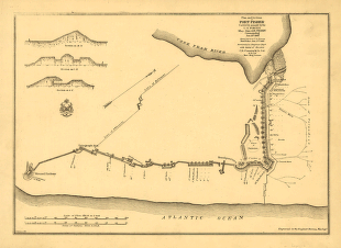Plan and sections of Fort Fisher