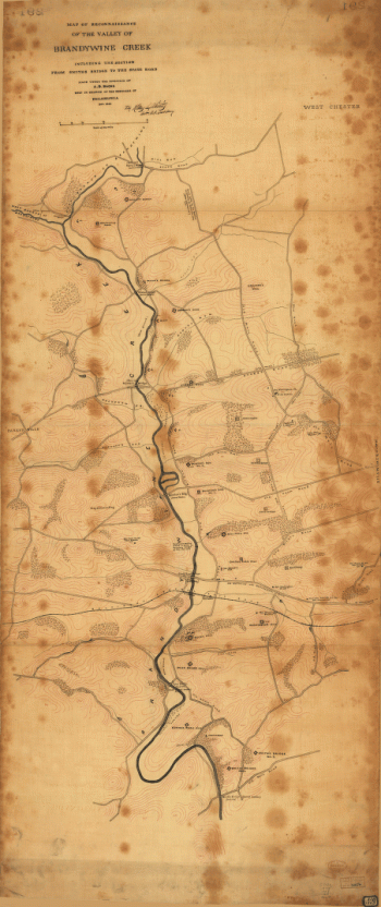 Map of reconnaissance of the valley of Brandywine Creek