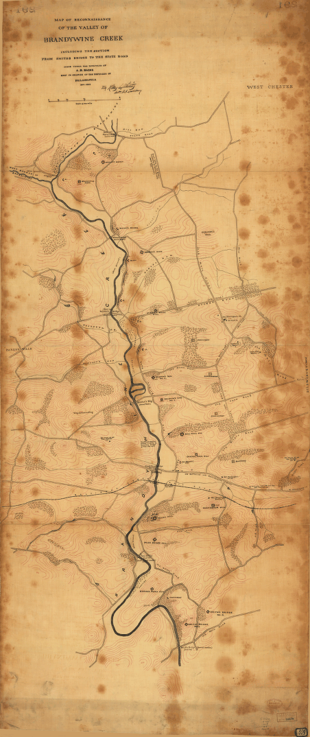 Map of reconnaissance of the valley of Brandywine Creek