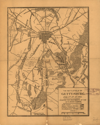 The battlefield of Gettysburg