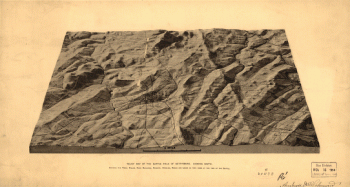 Relief map of the battle field of Gettysburg