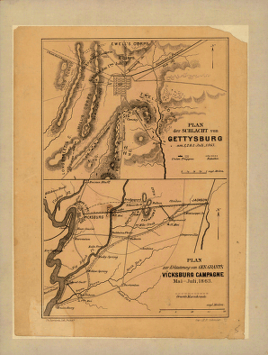 Plan der Schlacht von Gettysburg