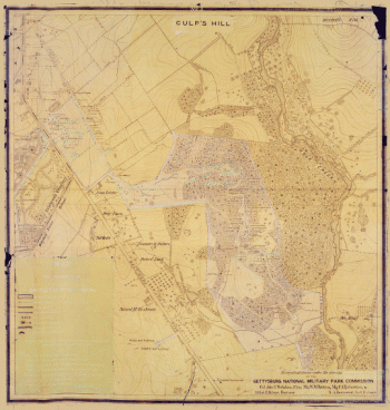 One square mile or 1/25 of the battlefield of Gettysburg
