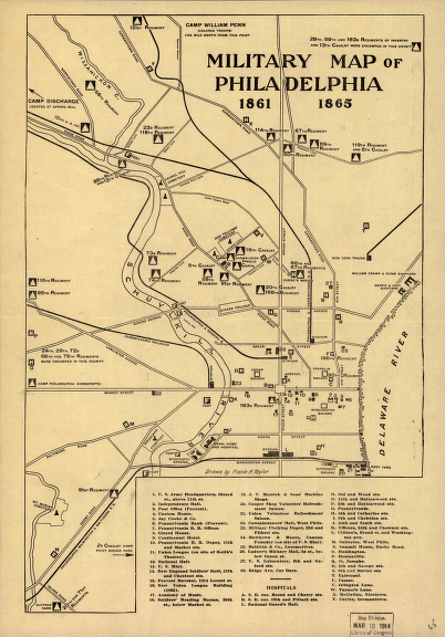 Military map of Philadelphia