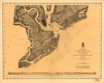 Map of the defences of Charleston city and harbor