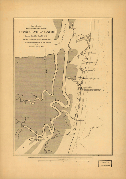 Siege operations against forts Sumter and Wagner