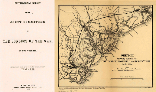 Position of Boyd's Neck, Honey Hill, and Devaux' Neck