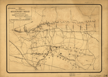 Missionary Ridge - The positions of Baird's & Wood's divisions