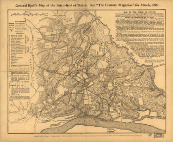 General Buell's map of the battle-field of Shiloh