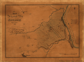 Map of the battle field of Shiloh