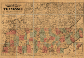 Lloyd's official map of the State of Tennessee