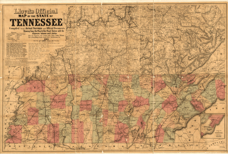 Lloyd's official map of the State of Tennessee 2