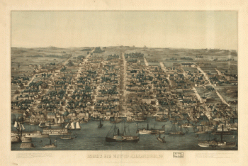 Birds eye view of Alexandria, Va.