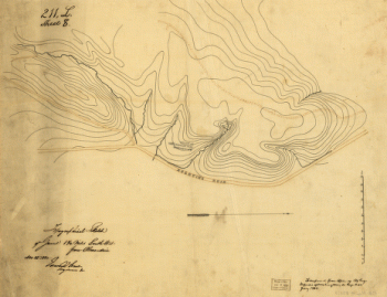 Topographical sketch of ground 1 1/2 miles south west from Alexandria