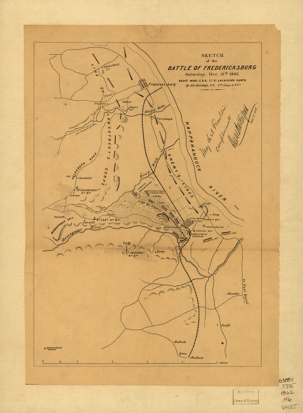 Sketch of the battle of Fredericksburg