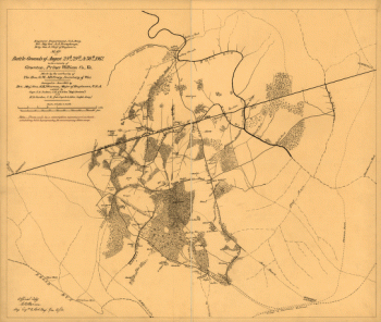 Map of Manassas battle-grounds