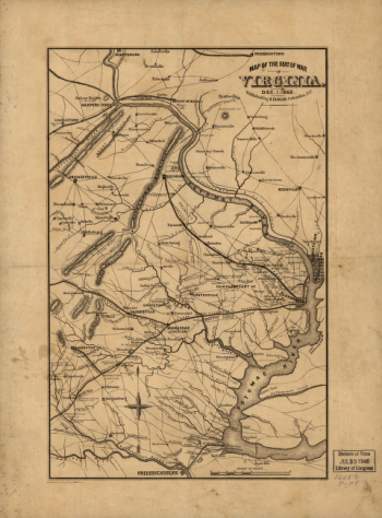 The seat of war in Virginia, Dec. 1, 1862