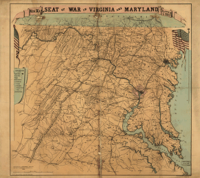 New map of the seat of war in Virginia and Maryland