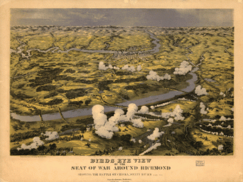 Birds eye view of the seat of war around Richmond
