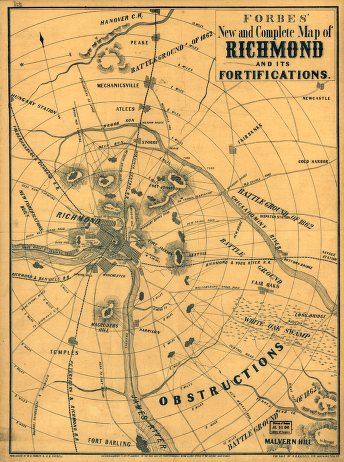 Forbes' new and complete map of Richmond and its fortifications